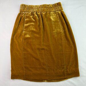 J Crew Pull-on Velvet Skirt (Knee Length, Lined, Pockets)